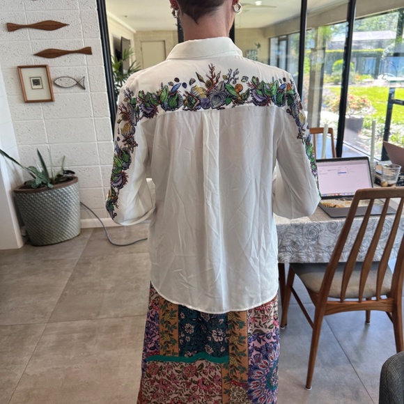 BurryCo Beach Tropical Skirt and blouse Top  Set Xsm-Sm  4 or 6 - Picture 10 of 11